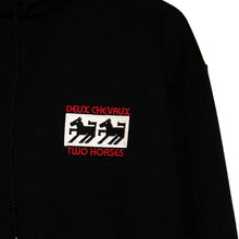 Load image into Gallery viewer, Two Horses Black Champion Hoodie
